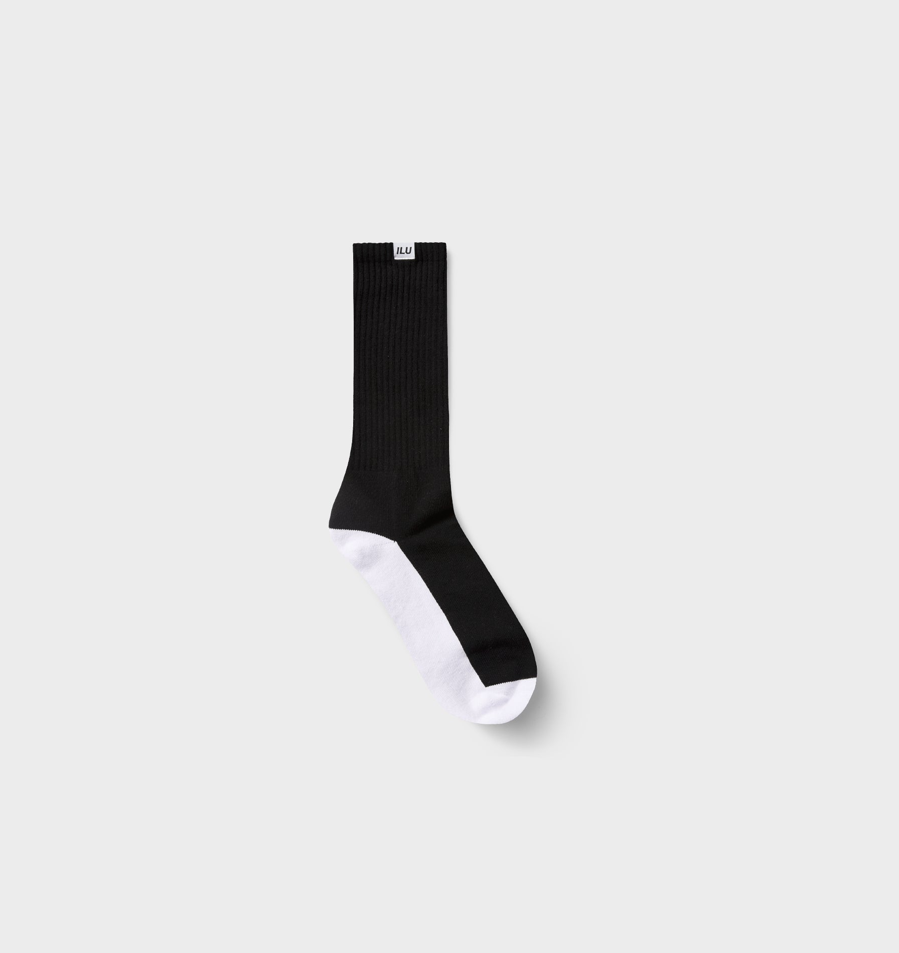 Panelled Sock - Black/White