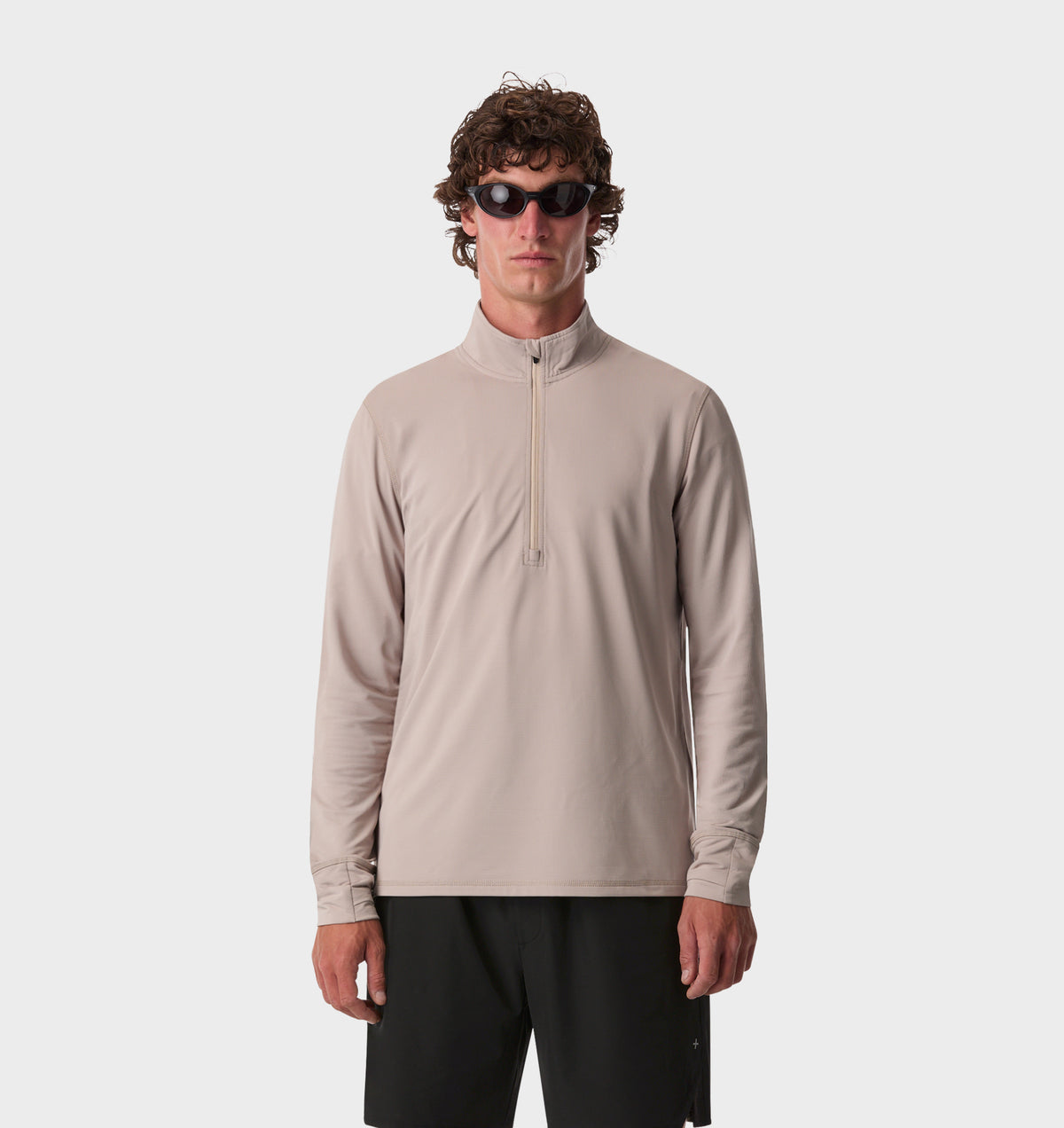 Active Zip Pullover - Taupe