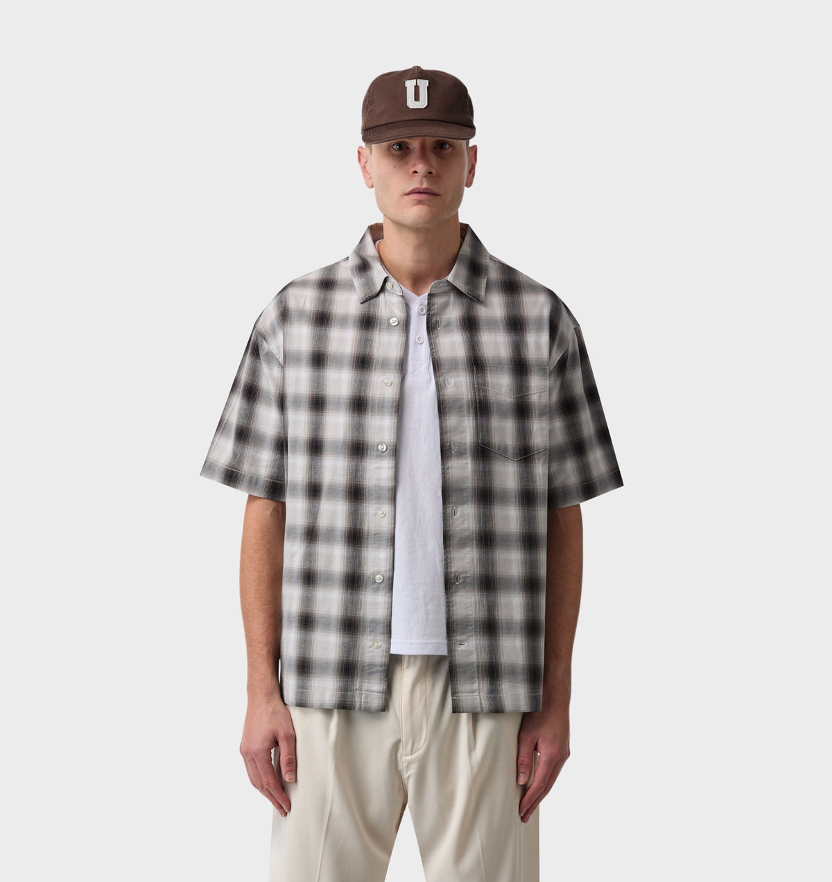 Arlo SS Shirt - Black/White Check