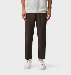Linen Slim Kobe Pant - Regular - Espresso