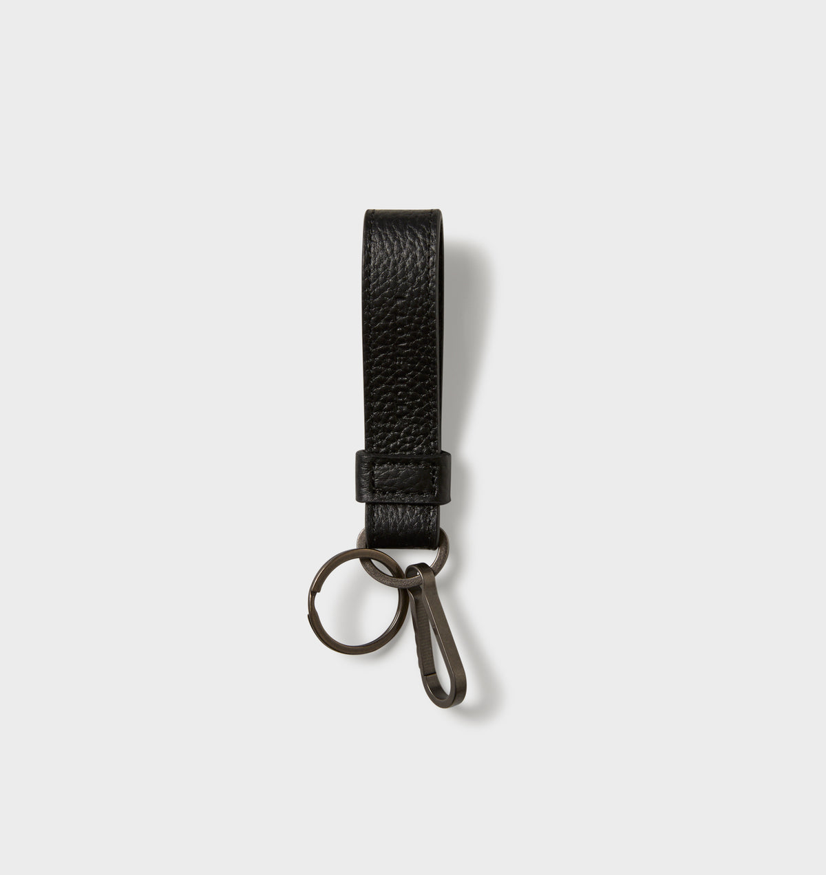 Leather Loop Key Clip - Black