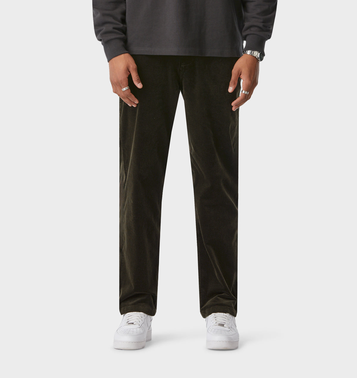 Cord Clean Carpenter Pant - Moss