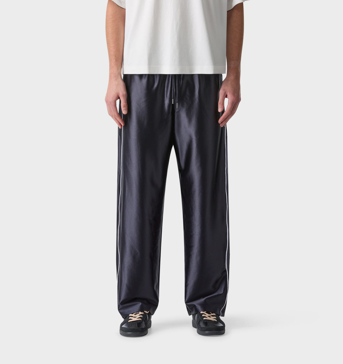 Satin Track Pant - Indigo