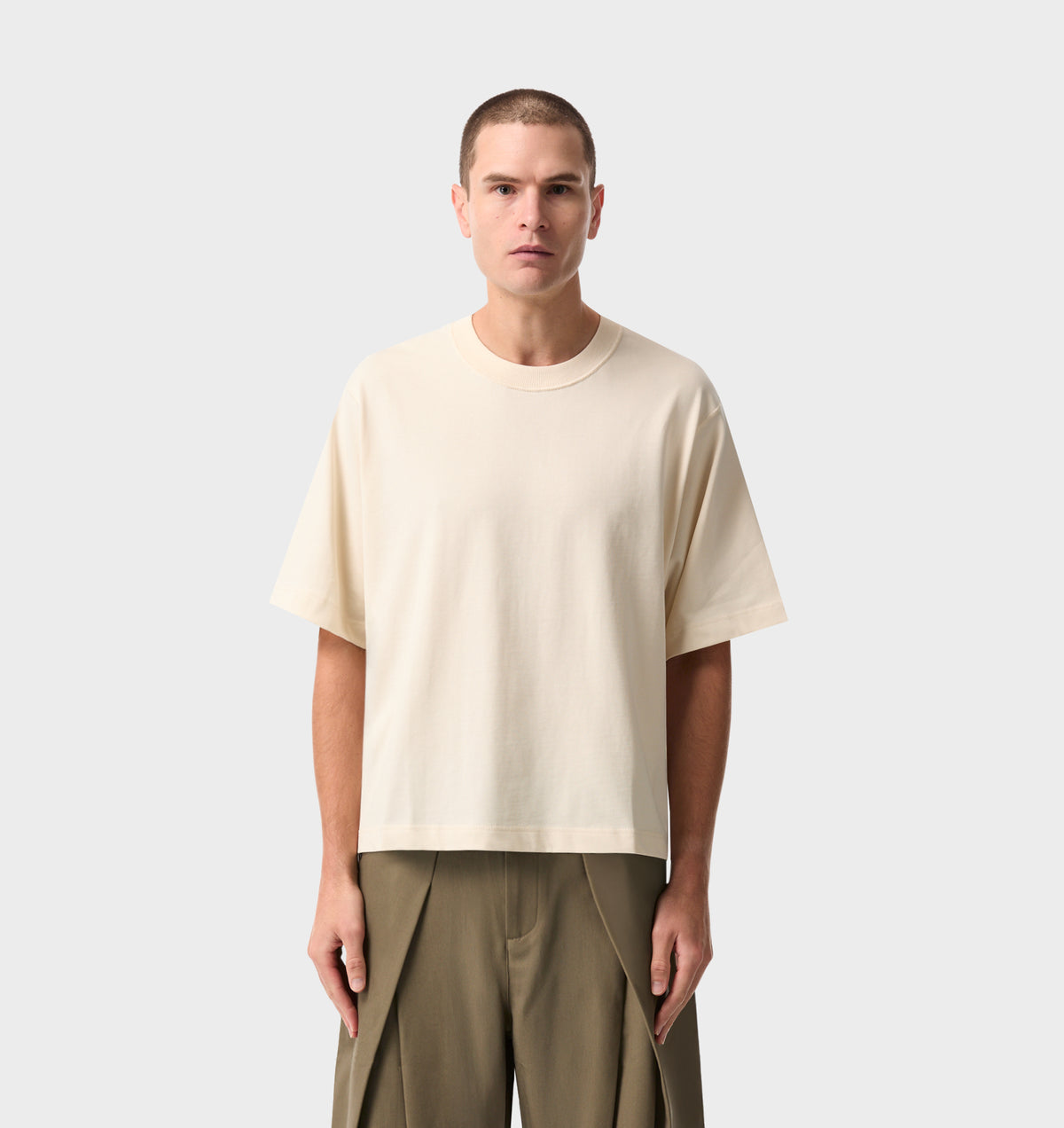 Crop Box Tee - Off White