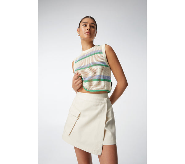 Munroe Crochet Tank - Pop Stripe