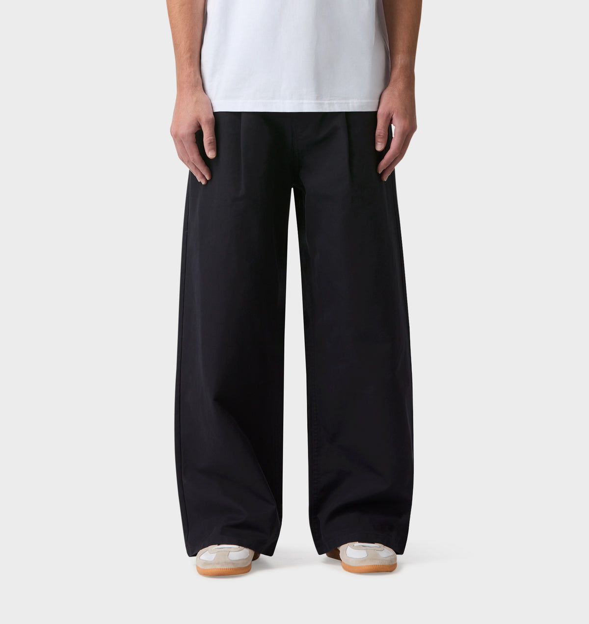 Pleat Canvas Pant - Indigo