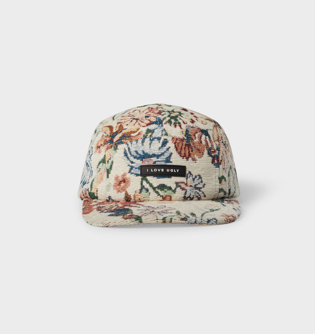 5 Panel Cap - Cream Floral