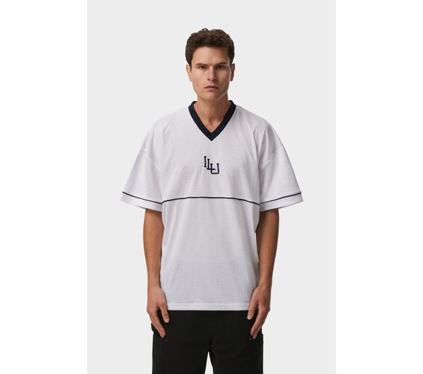 Mesh Football Jersey - White