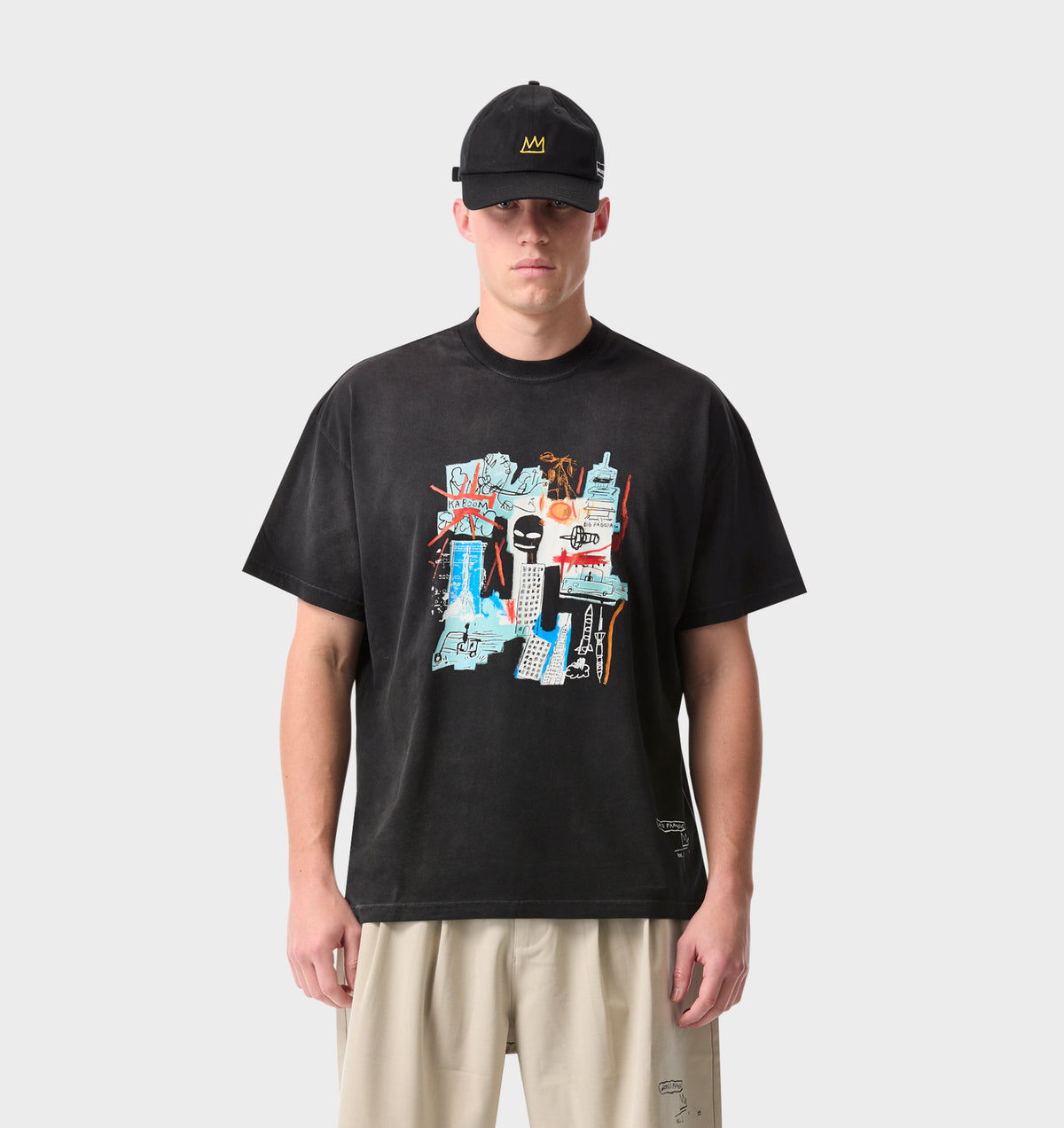Basquiat Carbon Box Tee 2.0 - Faded Black