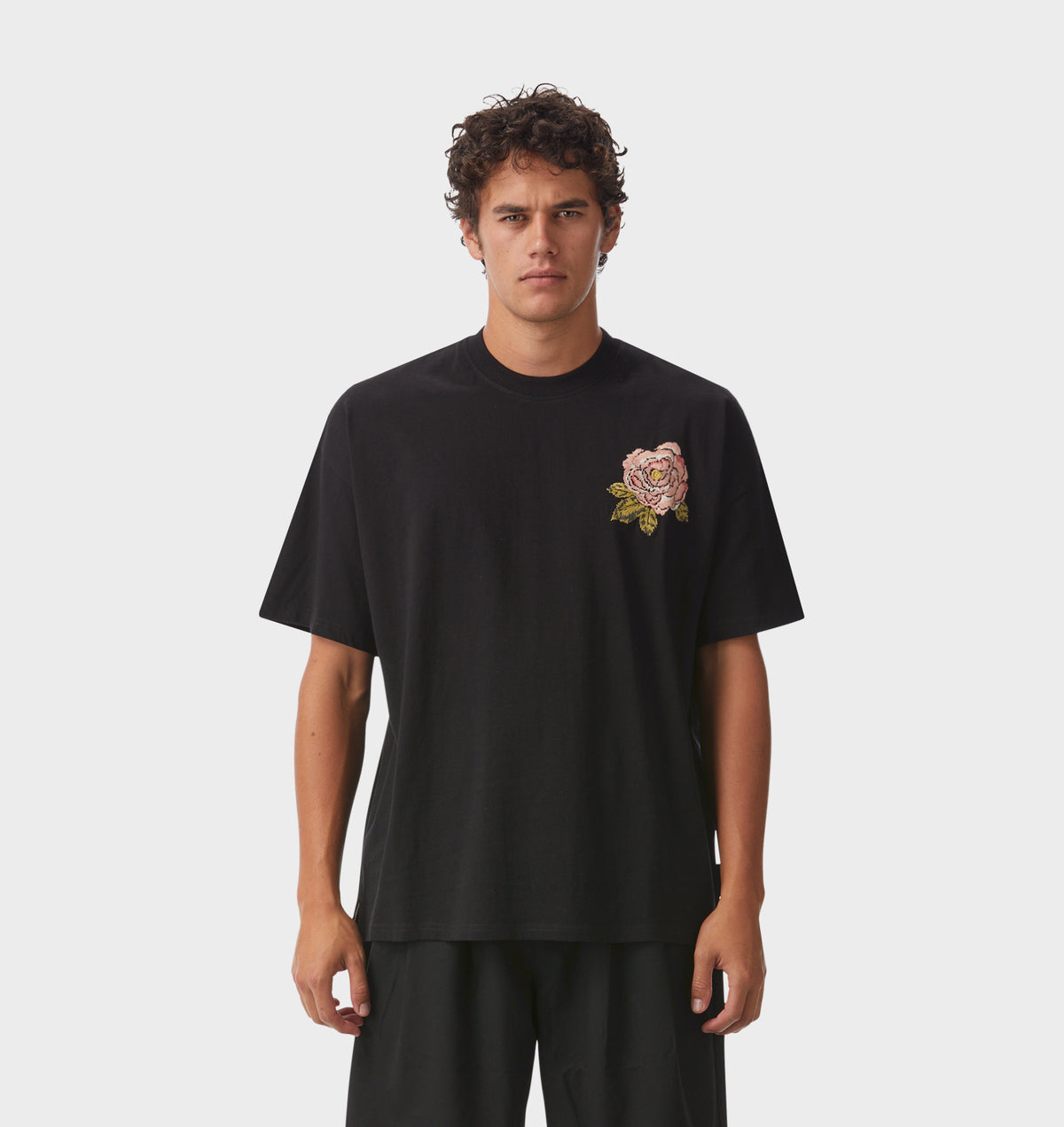 Fleur Box Tee - Black