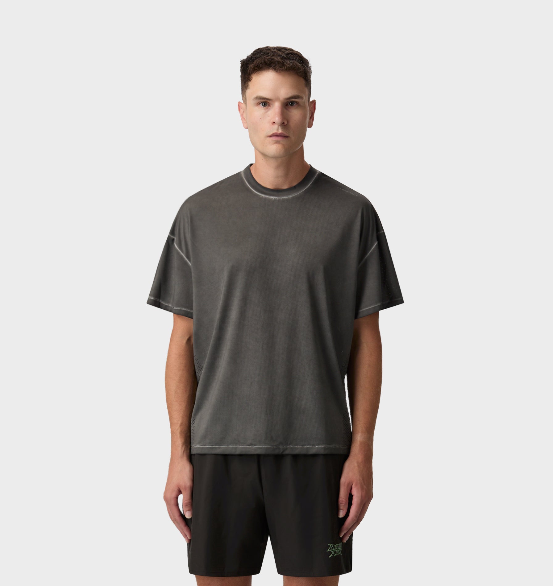 Active Crop Tee - Washed Black