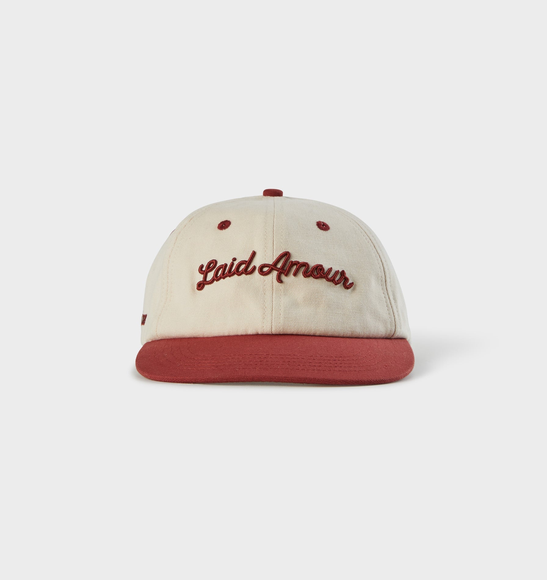 Finlay Cap - Off White/Brick Red