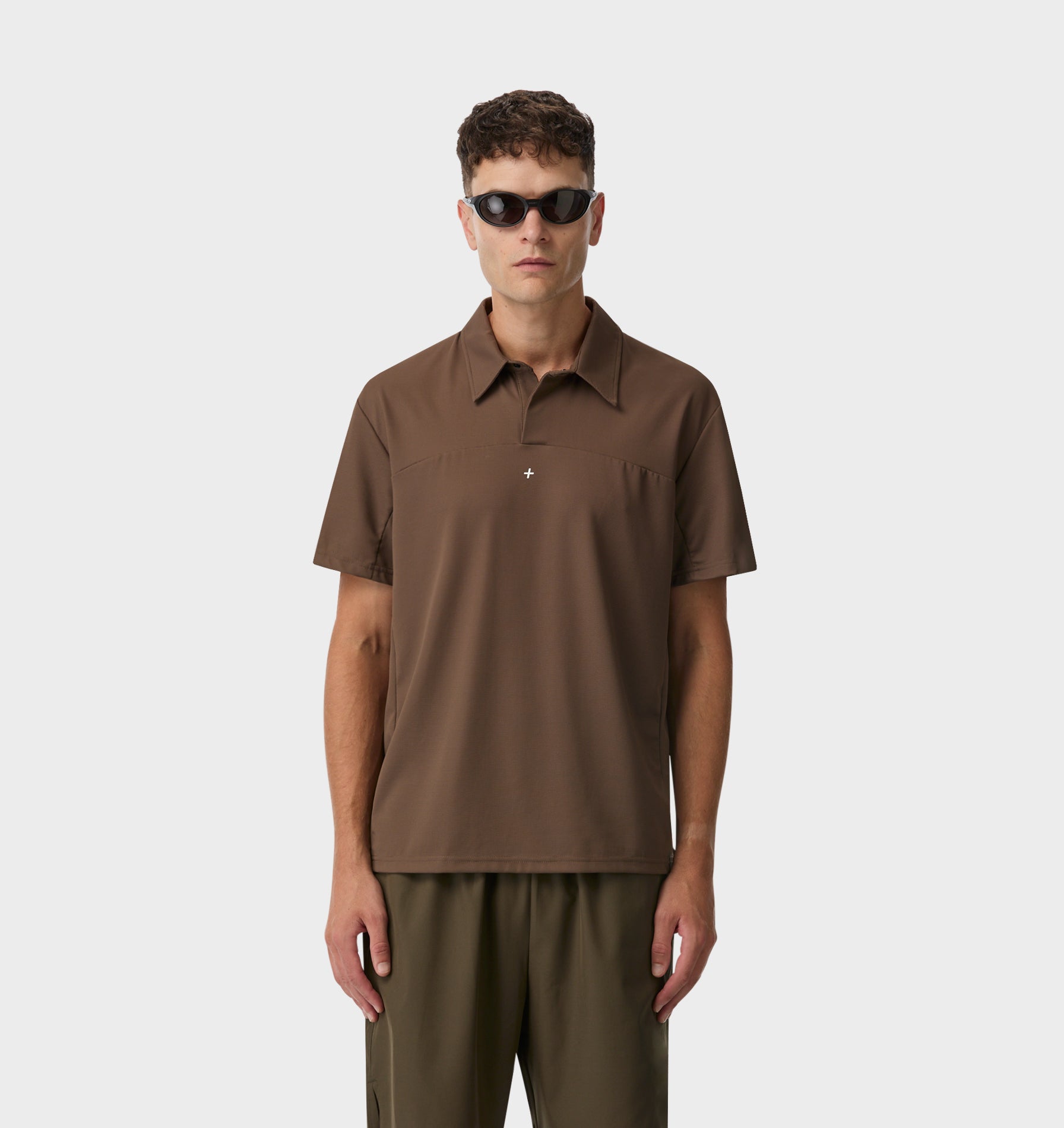 トップス ACTIVE CITY S/S SNAP POLO SHIRT Active SS Polo Shirt - Nutmeg | I Love Ugly