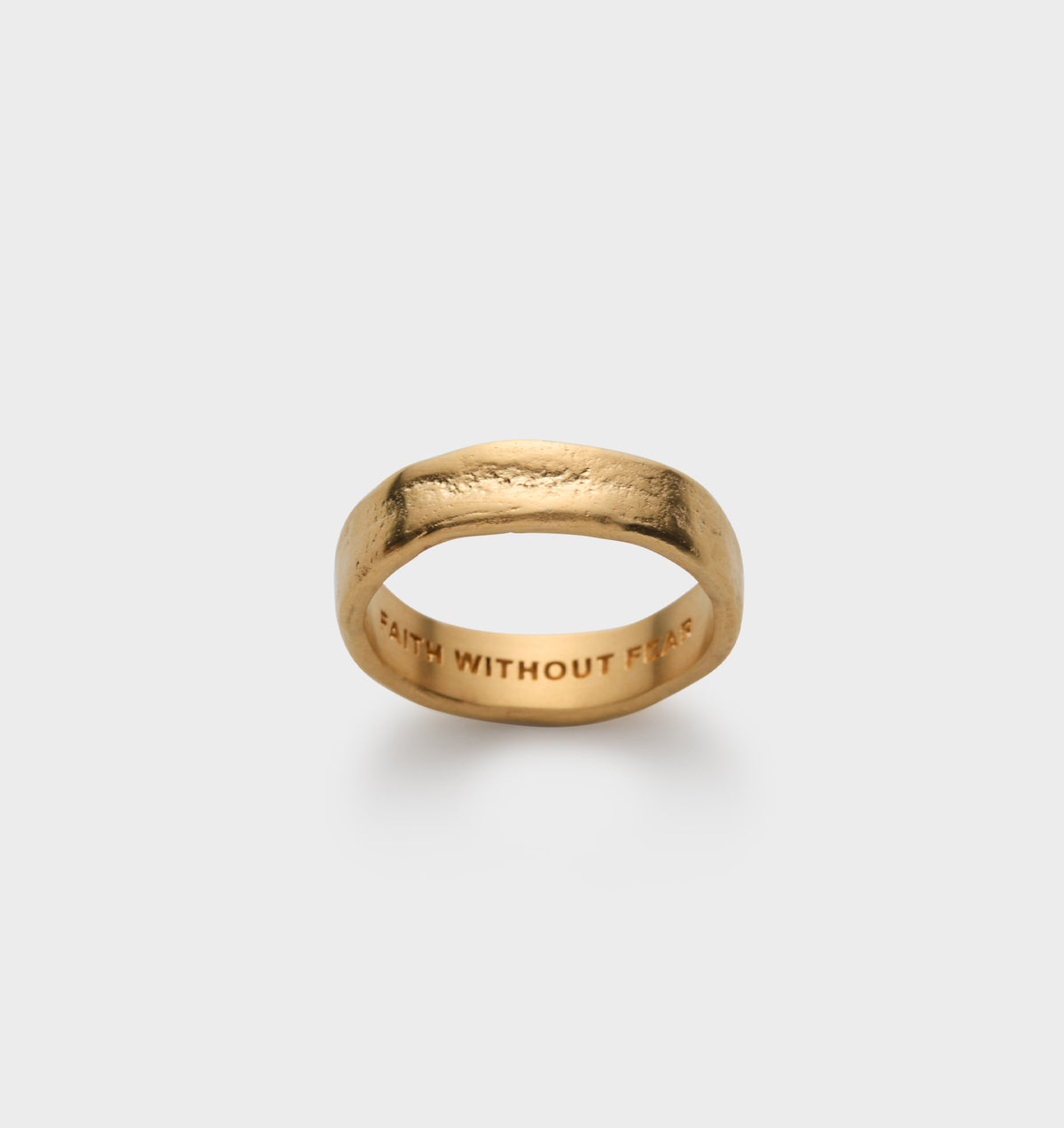 Warped Band Ring - White Brass/18K Hamilton