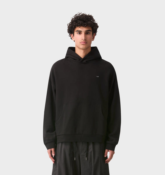 almostblack21aw　BOA HOOD STOLE Oversized Hood - Black | I Love Ugly