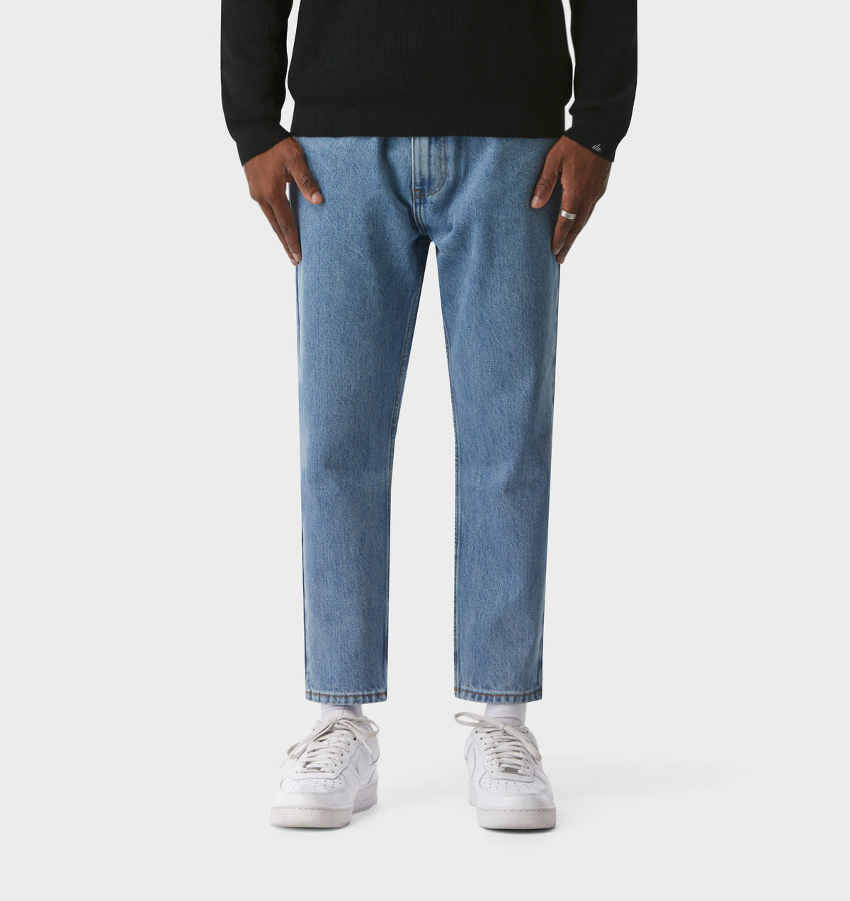 Cropped 90s Denim - Washed Vintage Blue