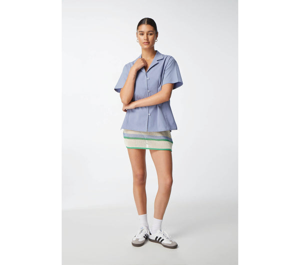Hayden SS Shirt - Smokey Blue