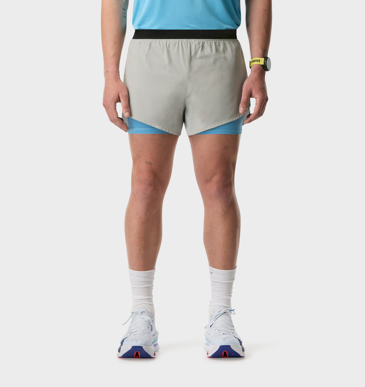 GR X ILU 3" Split Short - Grey