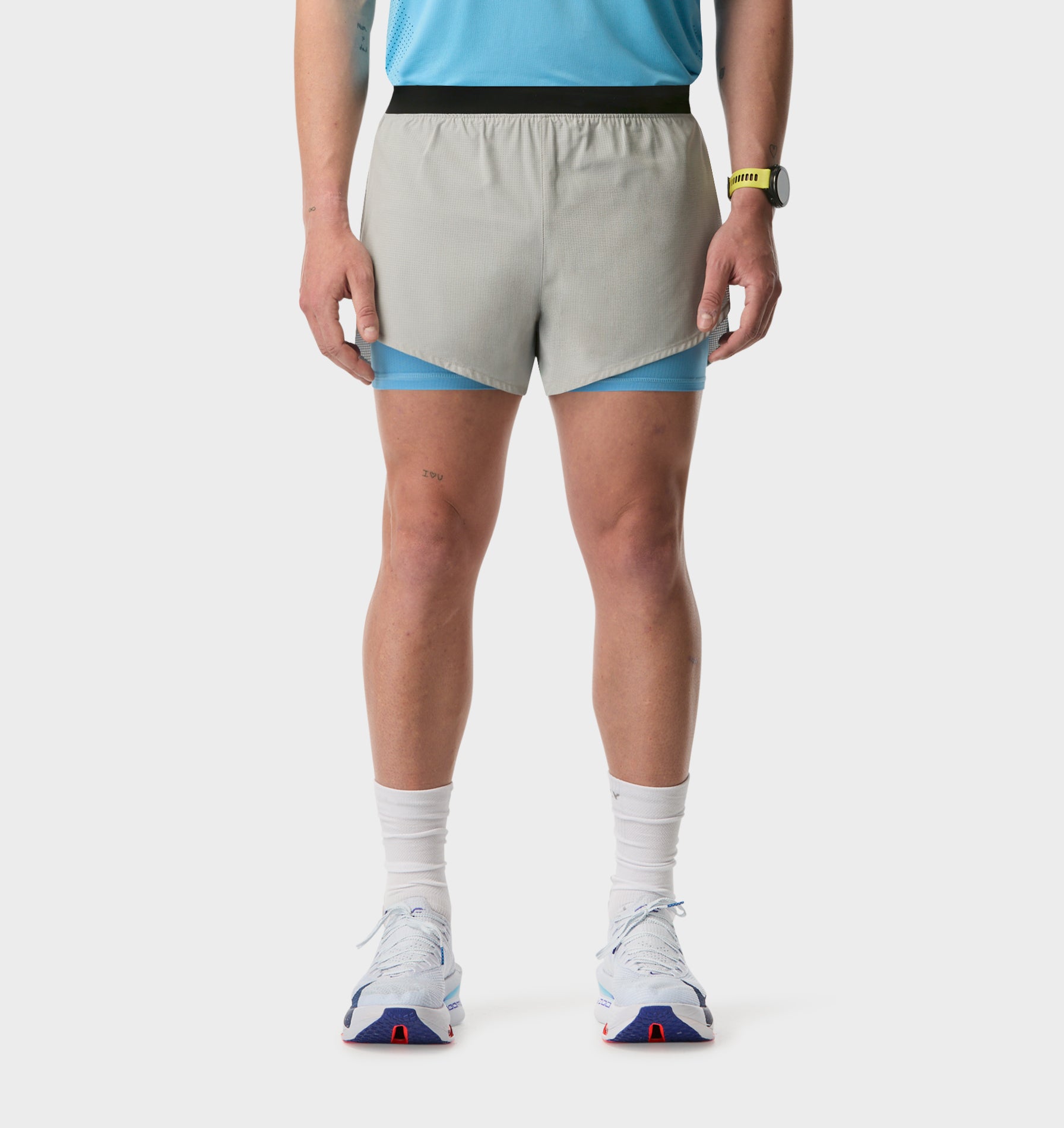 GR X ILU 3" Split Short - Grey