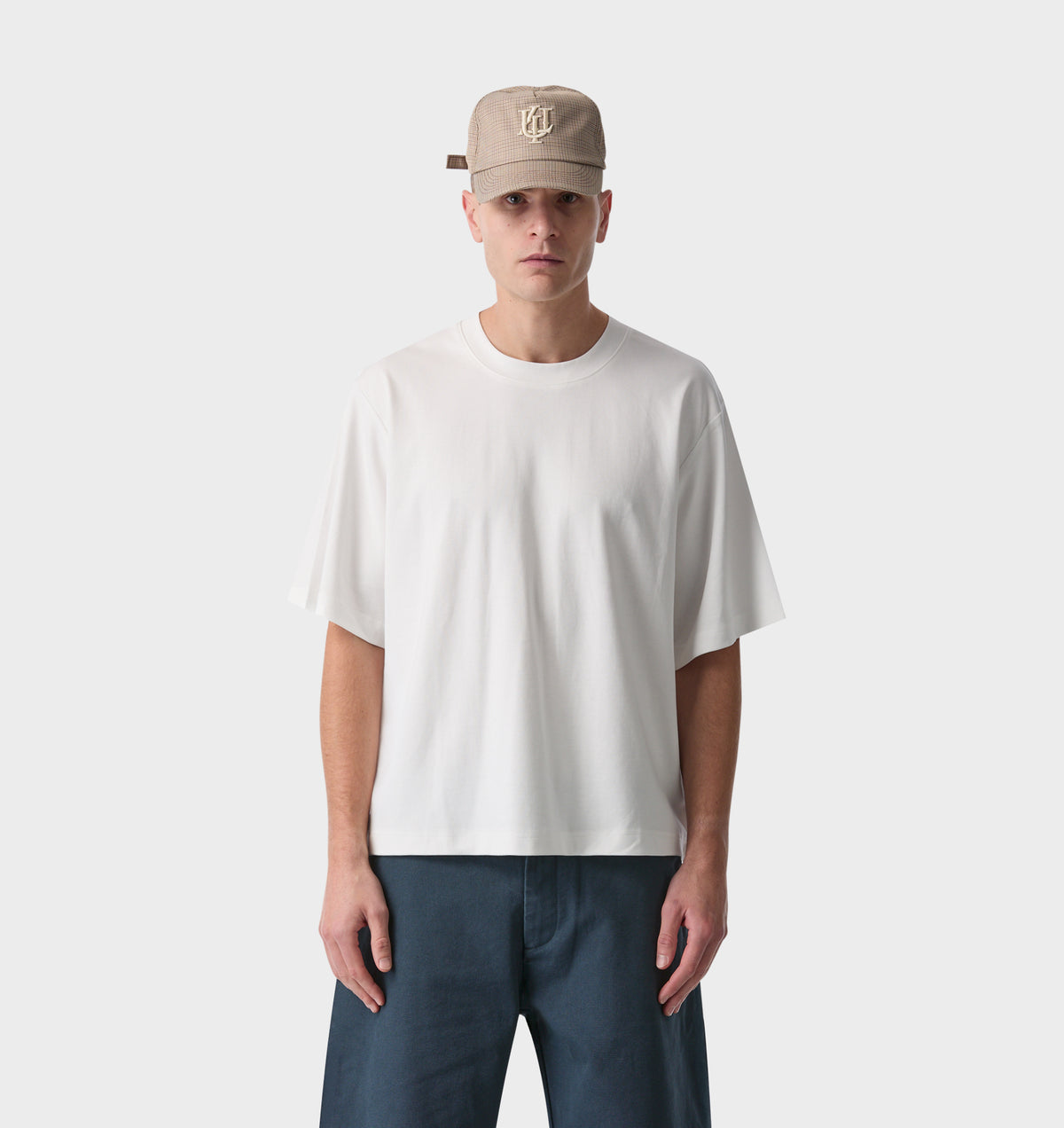 Interlock Crop Box Tee - White