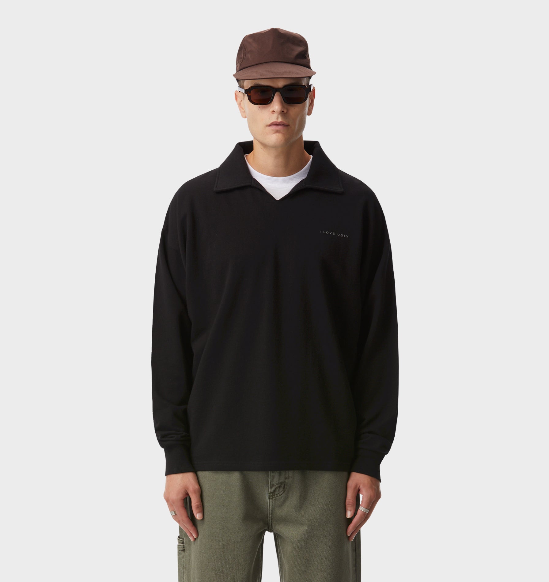 Heavy Josiah LS Polo - Black