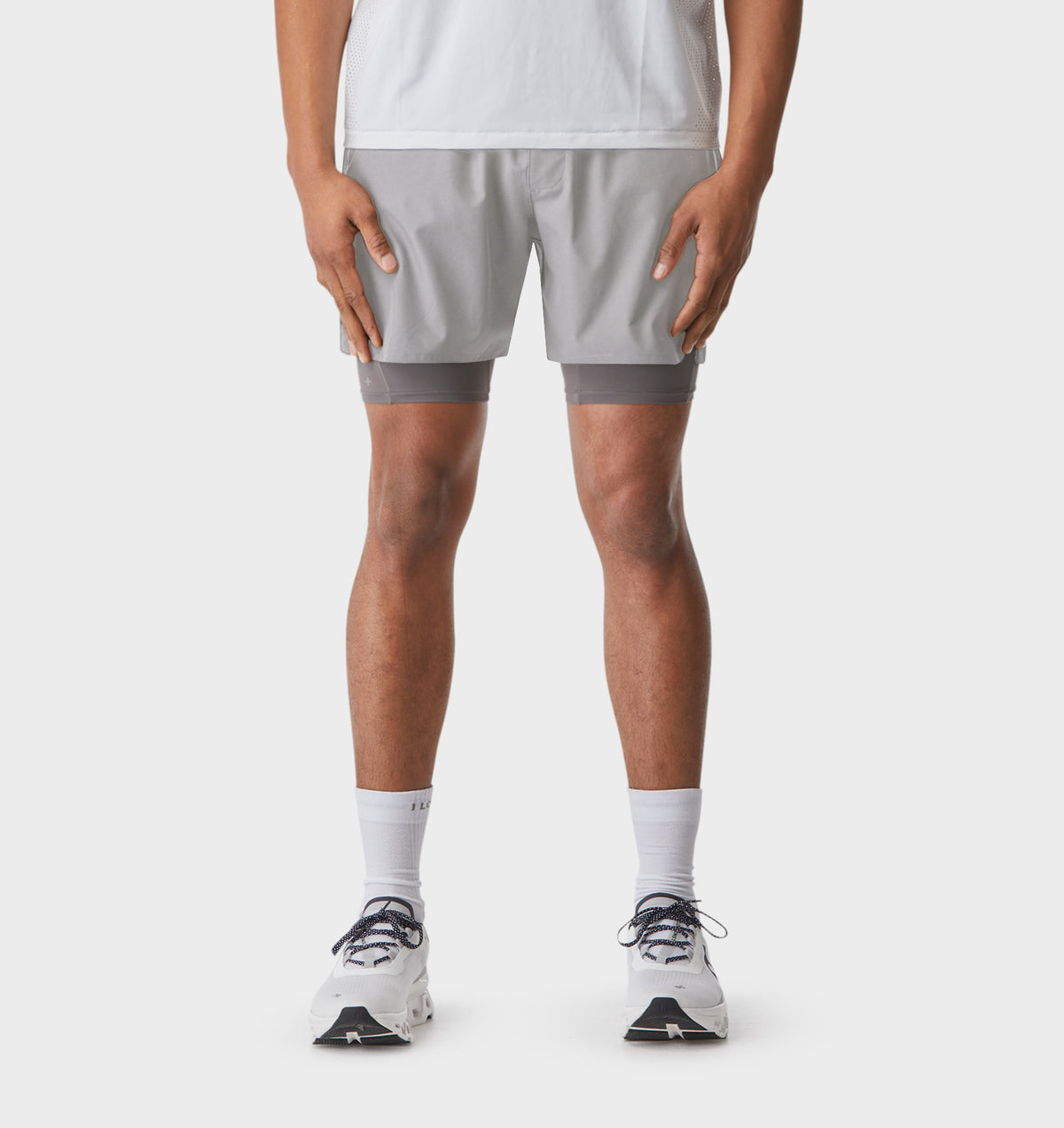 Active 5 Inch Short - Light Grey