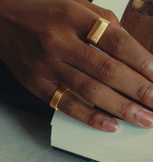 Ribbed Band Ring - 18K Gold Hamilton