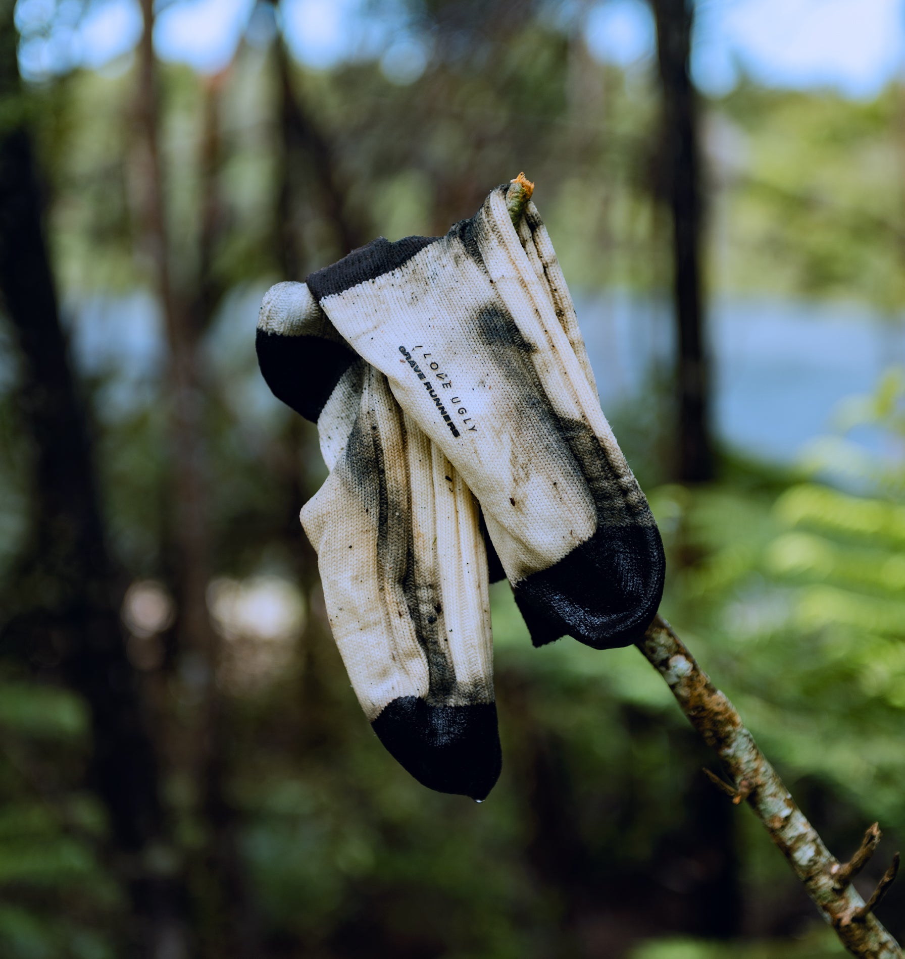 GR X ILU Ribbed Sock - Off White/Brown