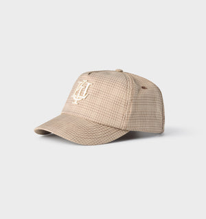 Lennox Monogram Cap - Beige Check