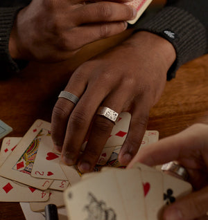 Distressed Signet Ring - Silver