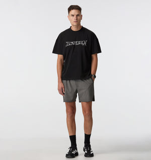 Liquid Metal Active Crop Tee - Black