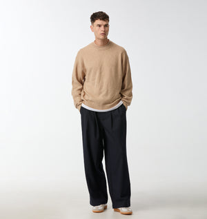 Albert Pleated Pant - Navy
