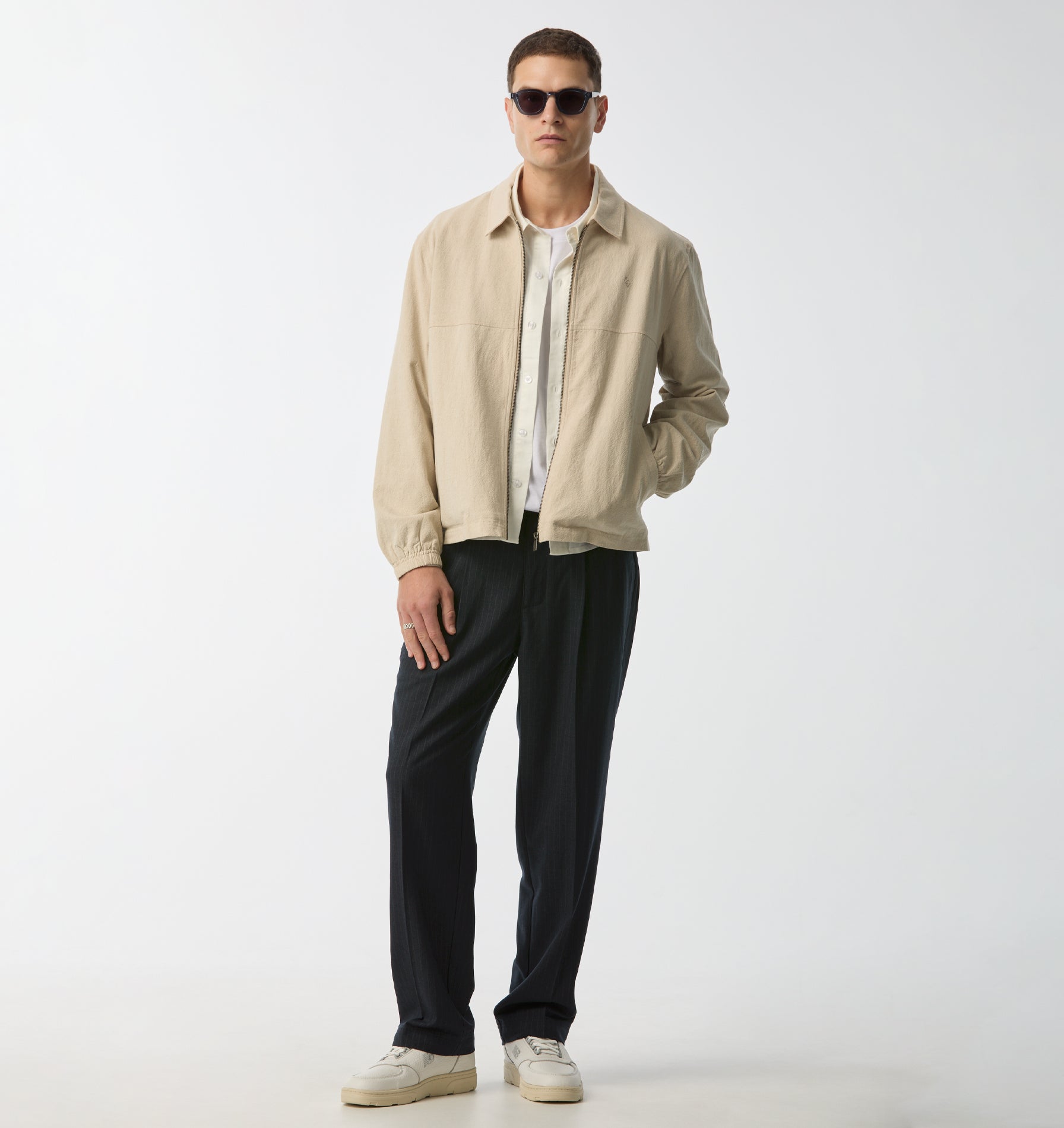 Linen Poker Jacket - Bone