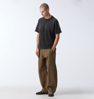Belted Barrel Leg Pant - Moss