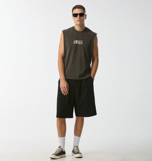 Linen Alby Pleated Short - Black