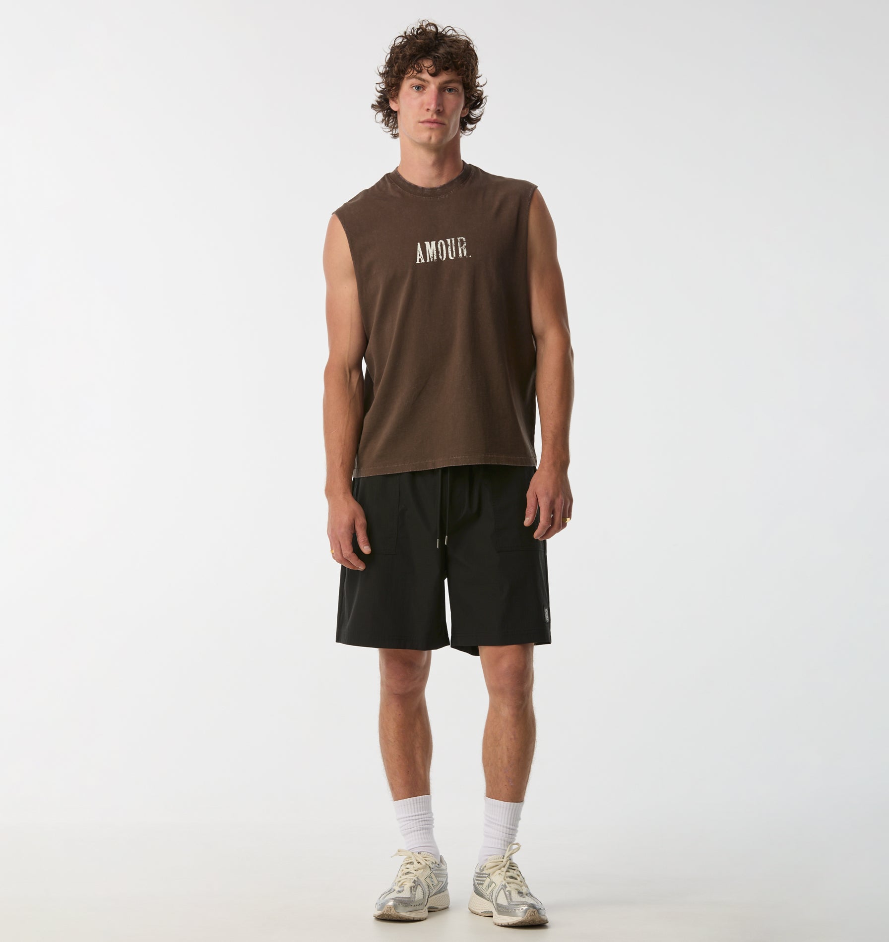 Amour Crop Tank - Aged Espresso