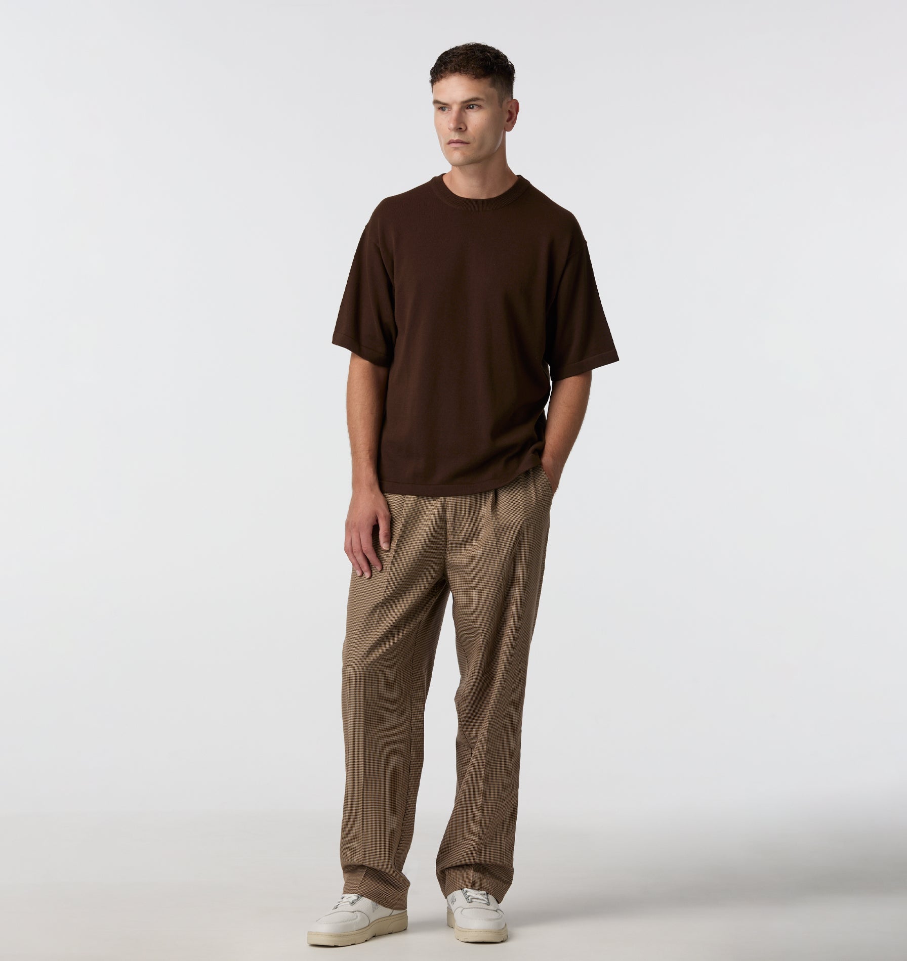 Knit Tee - Brown