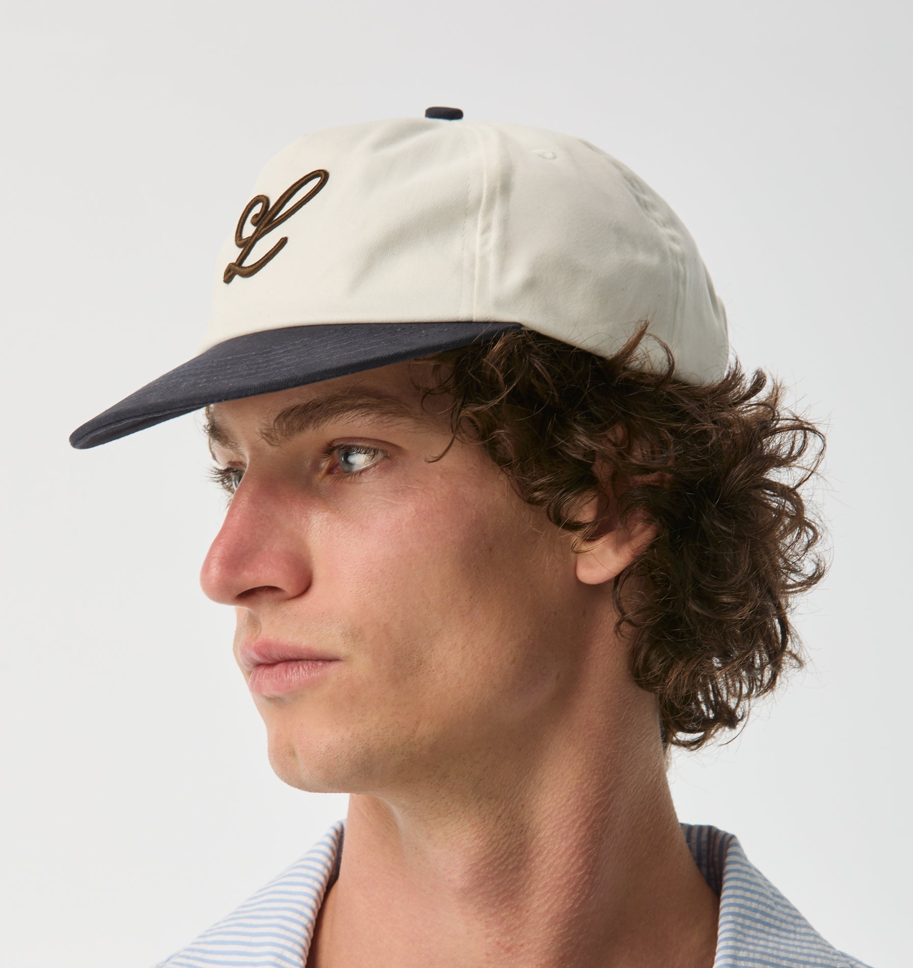 Beau Letter Cap - White/Navy
