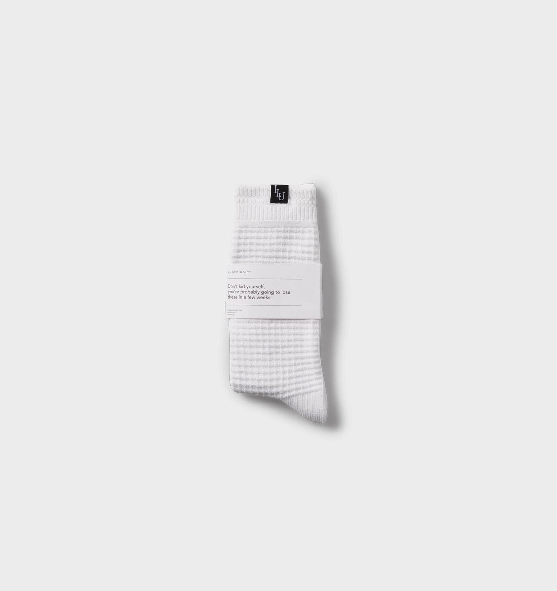 Waffle Sock - White