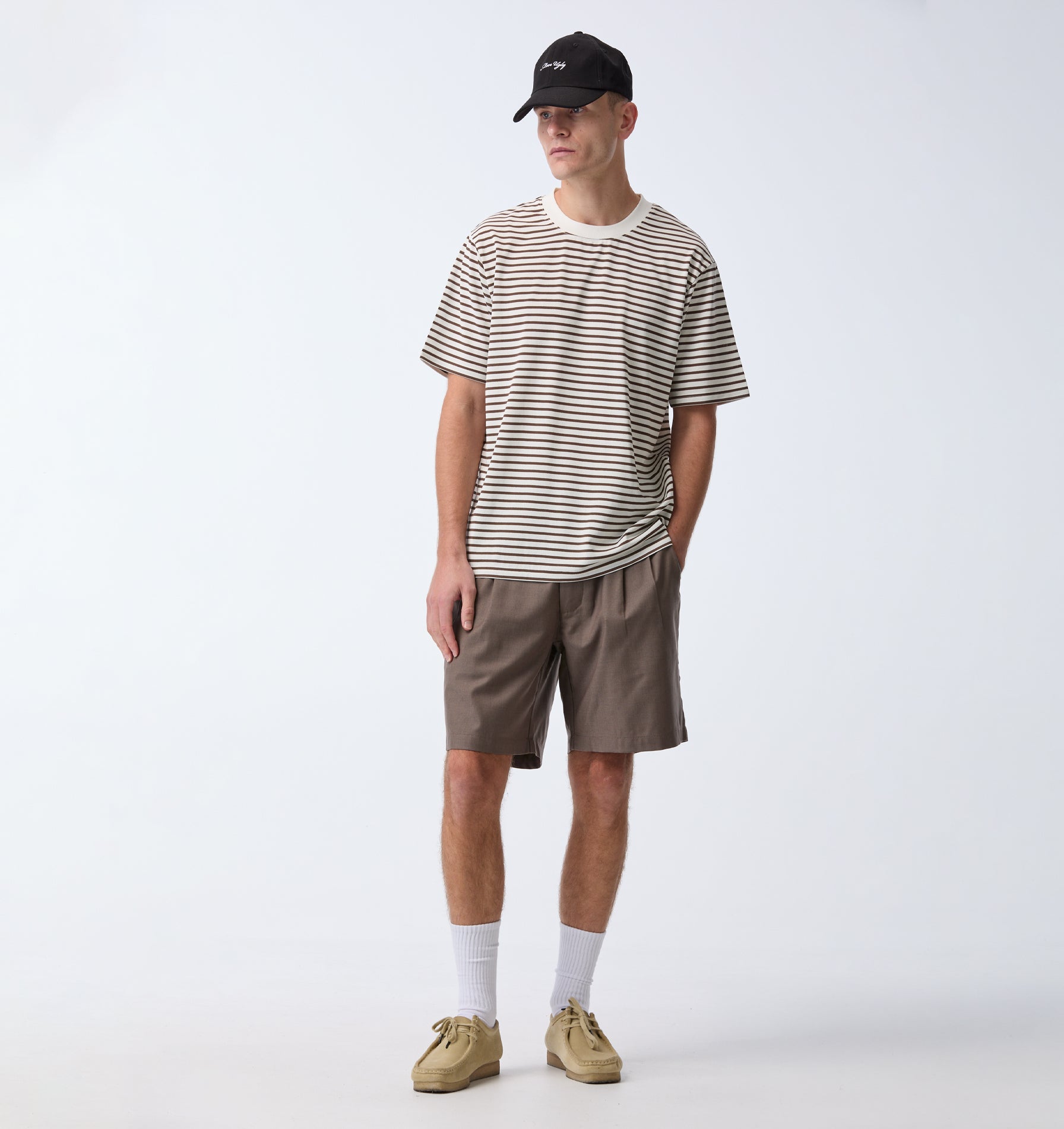 Quincy Pleated Short - Mushroom