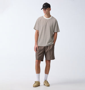 Quincy Pleated Short - Mushroom