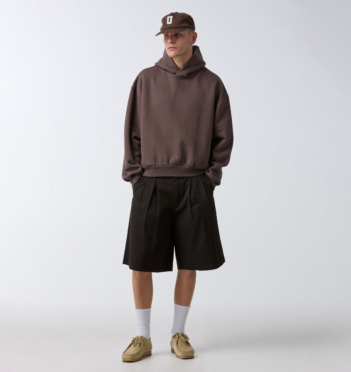 Heavy Crop Box Hood - Dusky Brown