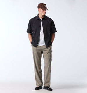 Twin Pleat Pant - Sand Herringbone