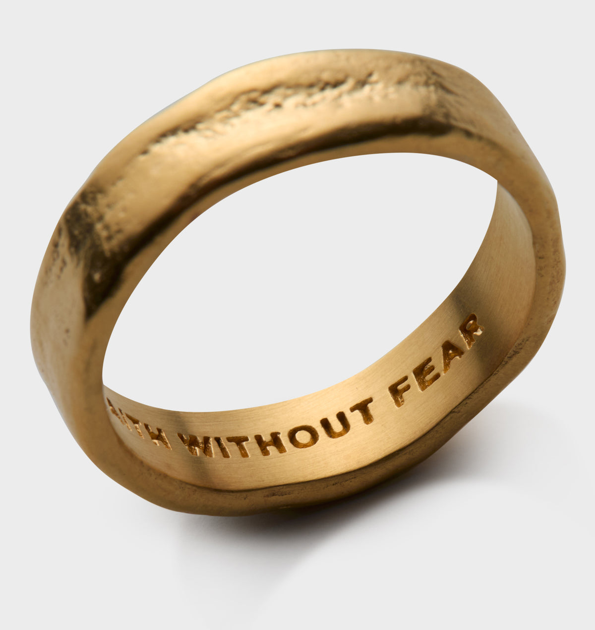 Warped Band Ring - White Brass/18K Hamilton