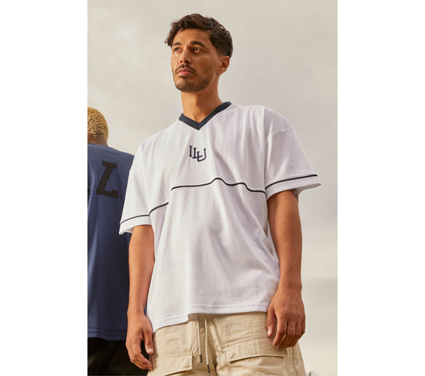 Mesh Football Jersey - White