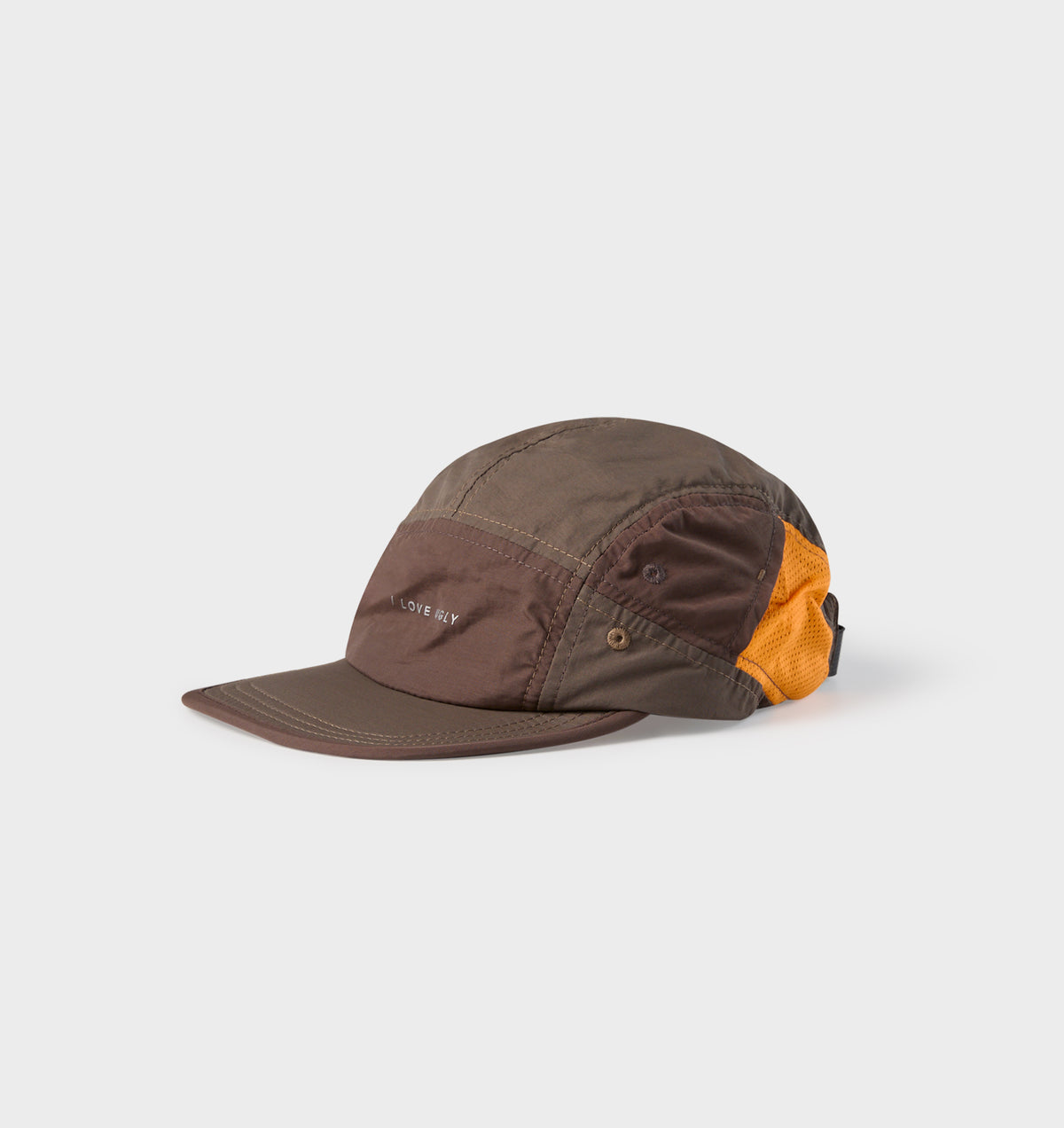 Active 5 Panel Cap - Brown/Black/Orange