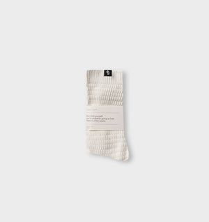 Grid Sock - White