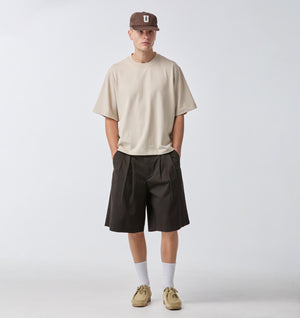 Wide Pleat Short - Black