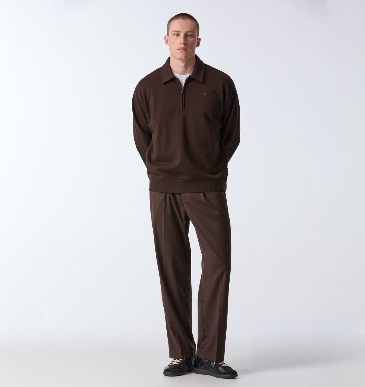 1/2 Zip Pullover - Coffee Bean