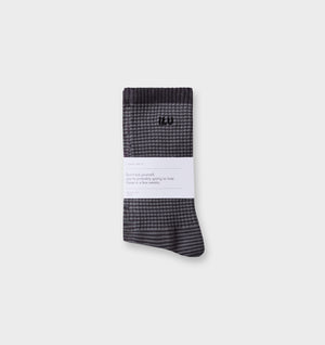 Stripe Basic Sock - Charcoal